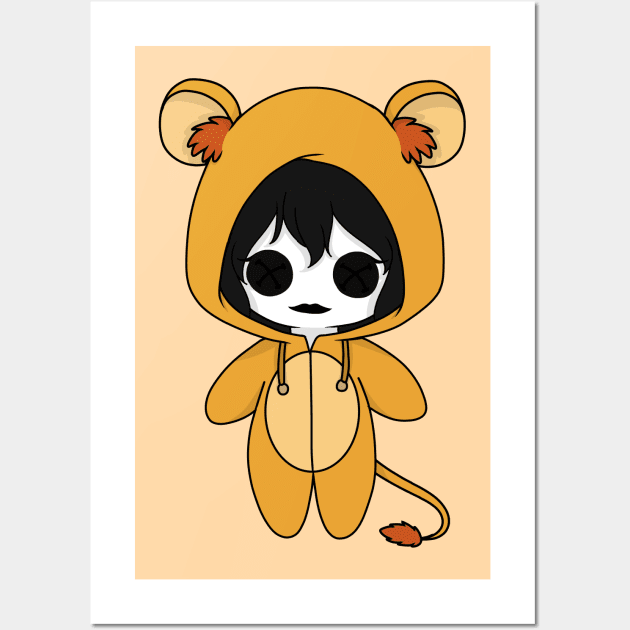 creepypasta jane the killer lion costume doll Wall Art by LillyTheChibi